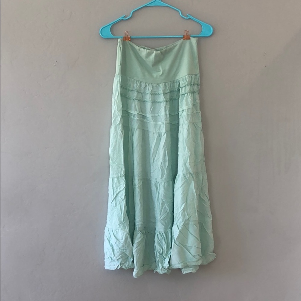 Beautiful Mint Green Long Maxi Skirt